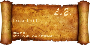 Leib Emil névjegykártya