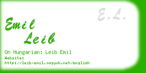 emil leib business card